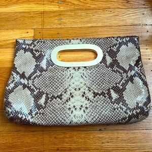 Michael Kors snakeskin clutch